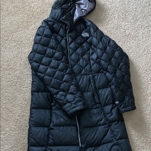 black North Face parka
